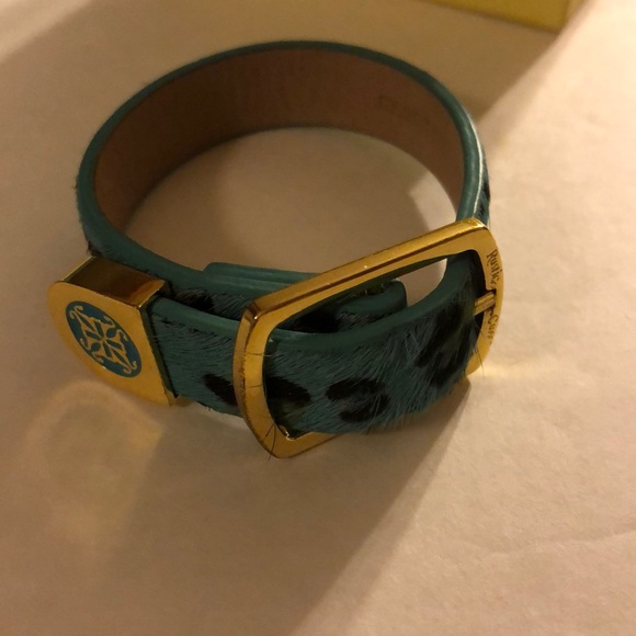 Turquoise & Gold Rustic Cuff - Picture 3 of 4
